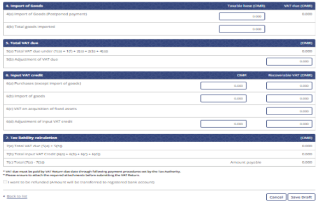 Fill VAT Form Part 2