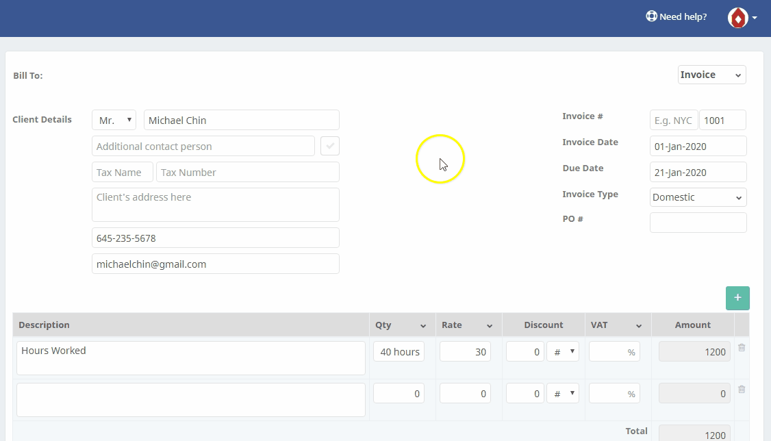 Invoice Template For Hours Worked from topnotepad.com